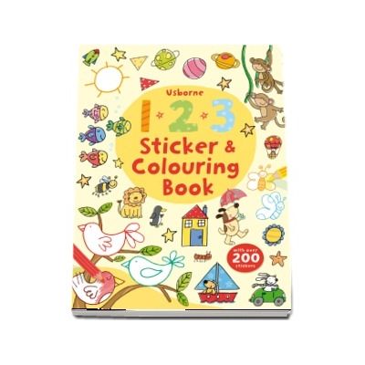123 sticker and colouring book