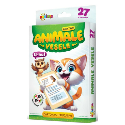 27 de cartonase educative. Animale vesele