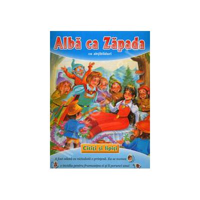 Alba ca Zapada. Carte cu abtibilduri. Cititi si lipiti
