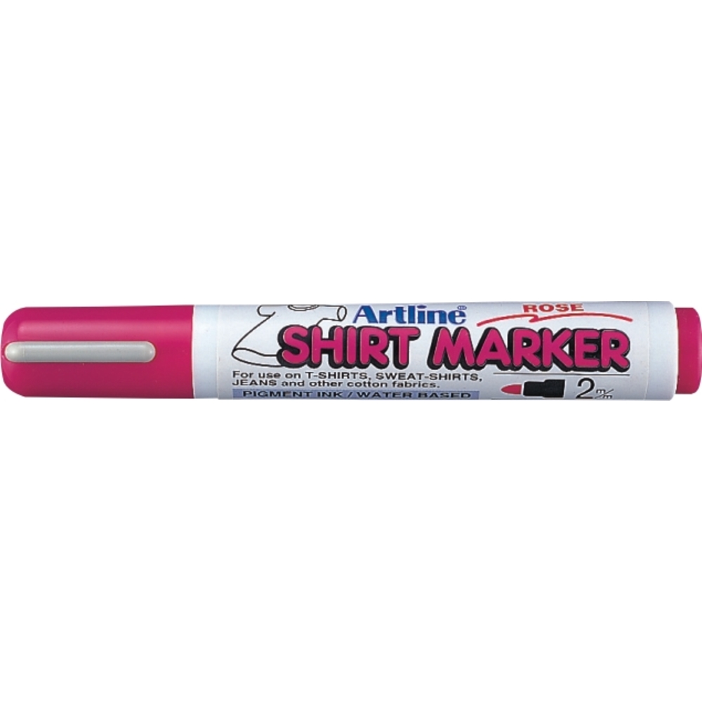 T-Shirt marker Artline, corp plastic, varf rotund 2.0mm - roze