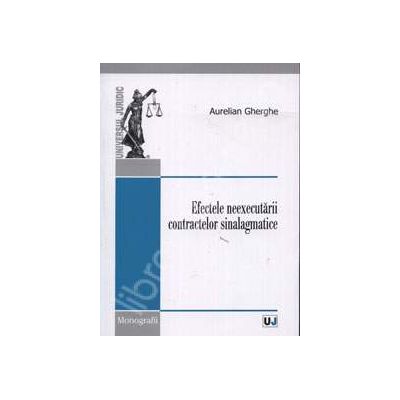 Efectele neexecutarii contractelor sinalagmatice
