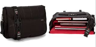 Geanta laptop 15.6" si tableta 12", polyester, I-stay Fine Line Messenger - negru