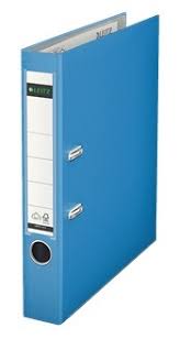 Biblioraft A4, plastifiat PP/paper, margine metalica 52 mm, LEITZ 180 - bleu