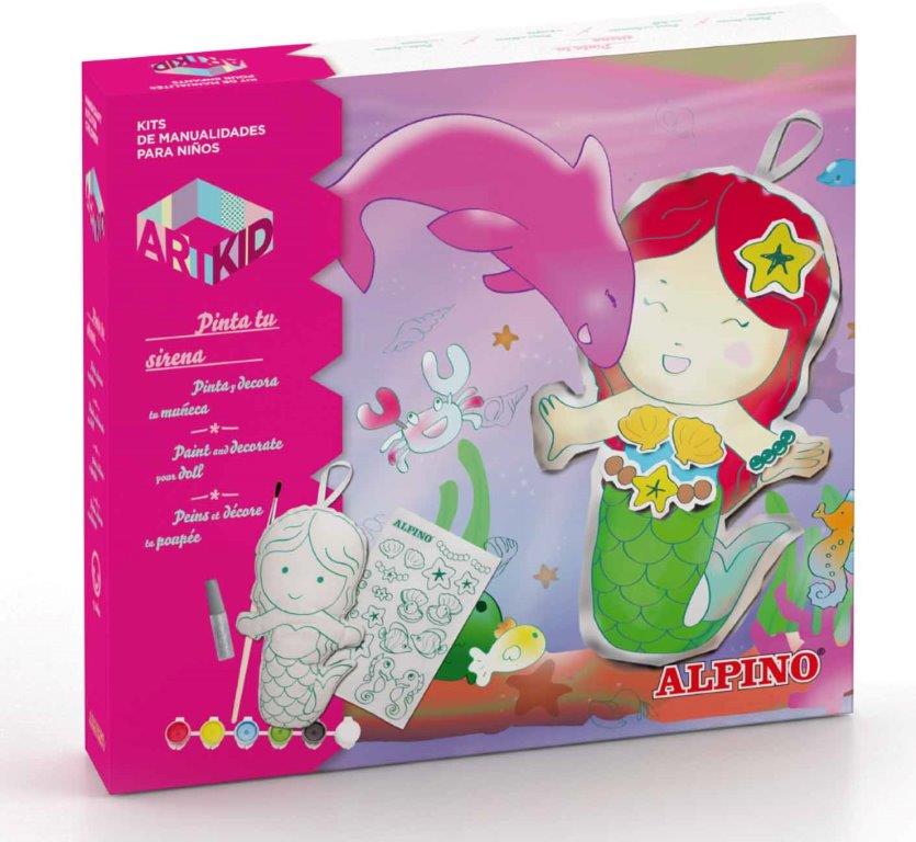 Cutie cu articole creative pentru copii, ALPINO ArtKid Paint your mermaid