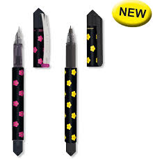 Stilou ONLINE College Romance - design negru cu flori galbene