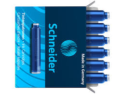 Patroane cerneala Schneider,   6buc/set - albastru