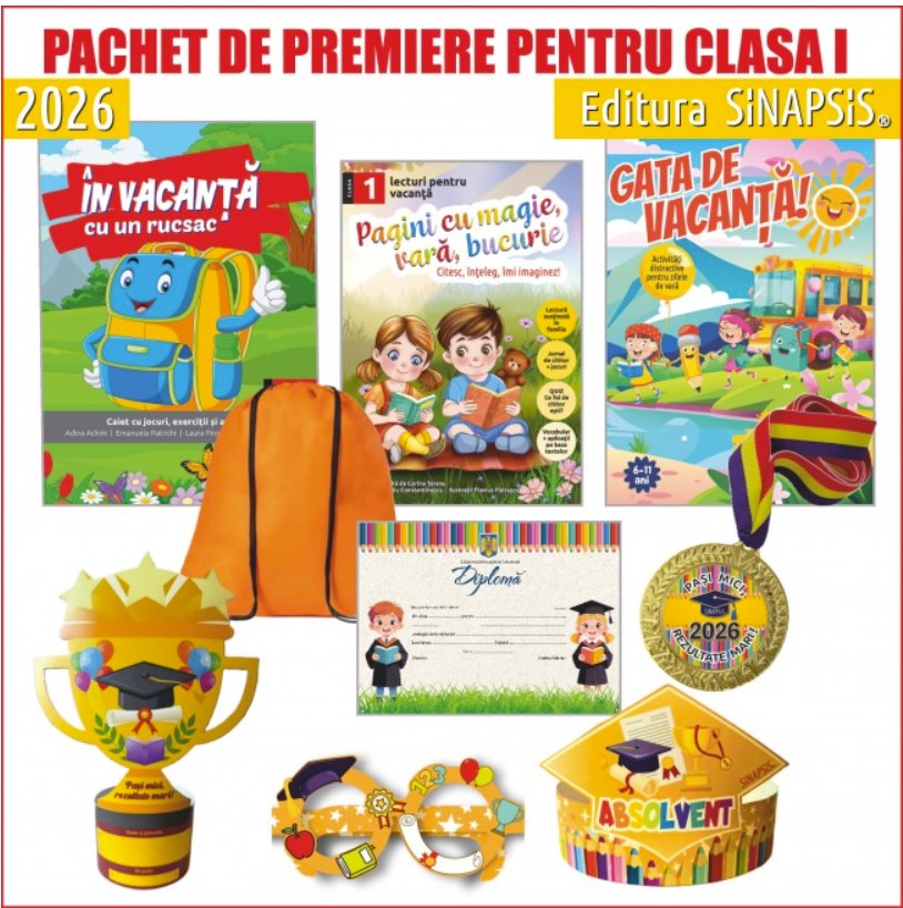 Pachet de premiere pentru clasa I, editura Sinapsis 2026 Pachet de premiere pentru clasa I, editura Sinapsis 2026