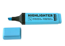 Textmarker varf lat, Molin - albastru