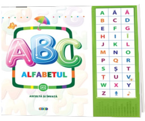 ABC Alfabetul - Asculta si invata - 33 de butonase cu sunete  (Varsta recomandata 4-6 ani)