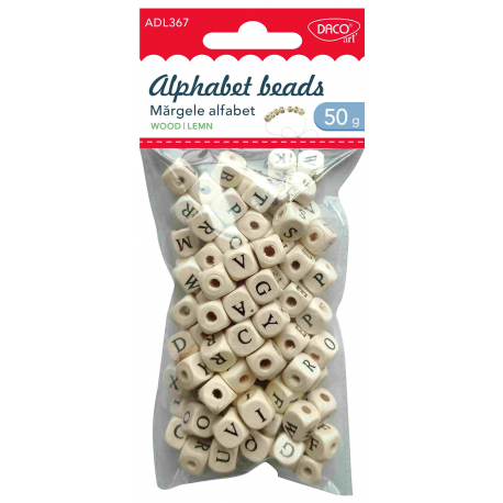 Accesorii craft - ADL367 margele alfabet de lemn Daco