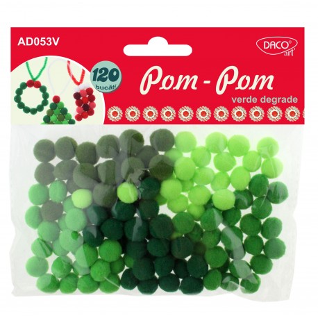 Accesorii craft - verde Pom Pom degrade Daco, AD053