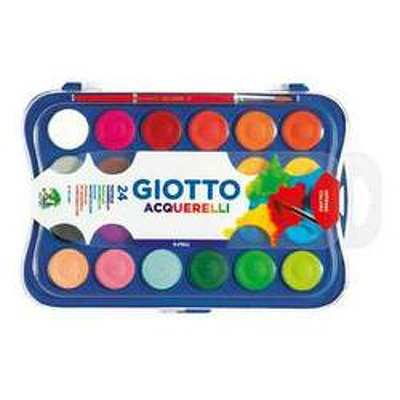 Acuarele 24 culori in set cu 1 pensula gratis, GIOTTO Acquerelli