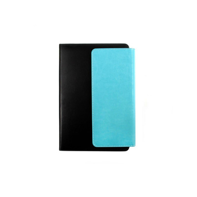 Agenda A5 nedatata DIAMOND LINE cu clapa mare cu pix (Bleu cu negru)