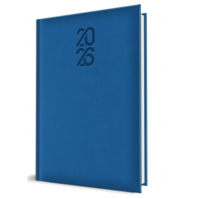 Agenda datata Tucson 2026, format A5, 352 pagini, culoare albastru