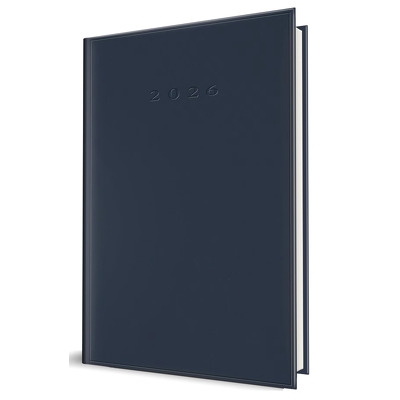 Agenda Herlitz, Datata Ro A5, 352 Pagini, Coperta Buretata, Culoare Albastru Inchis 2026