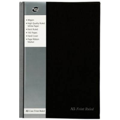 Agenda Pukka Pad A5 dictando-neagra, 192 pag, hartie 90 g, coperti intarite textil