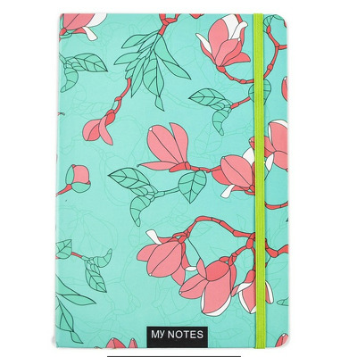 Agenda tip notes cartonat A5 FLORAL, Verde