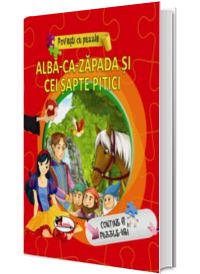 Alba-ca-zapada si cei sapte pitici - Povesti cu puzzle (Contine 6 puzzle-uri)