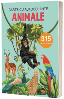 Animale, carte cu atocolante - 315 autocolante