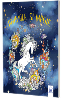 Animale si magie - carte de colorat