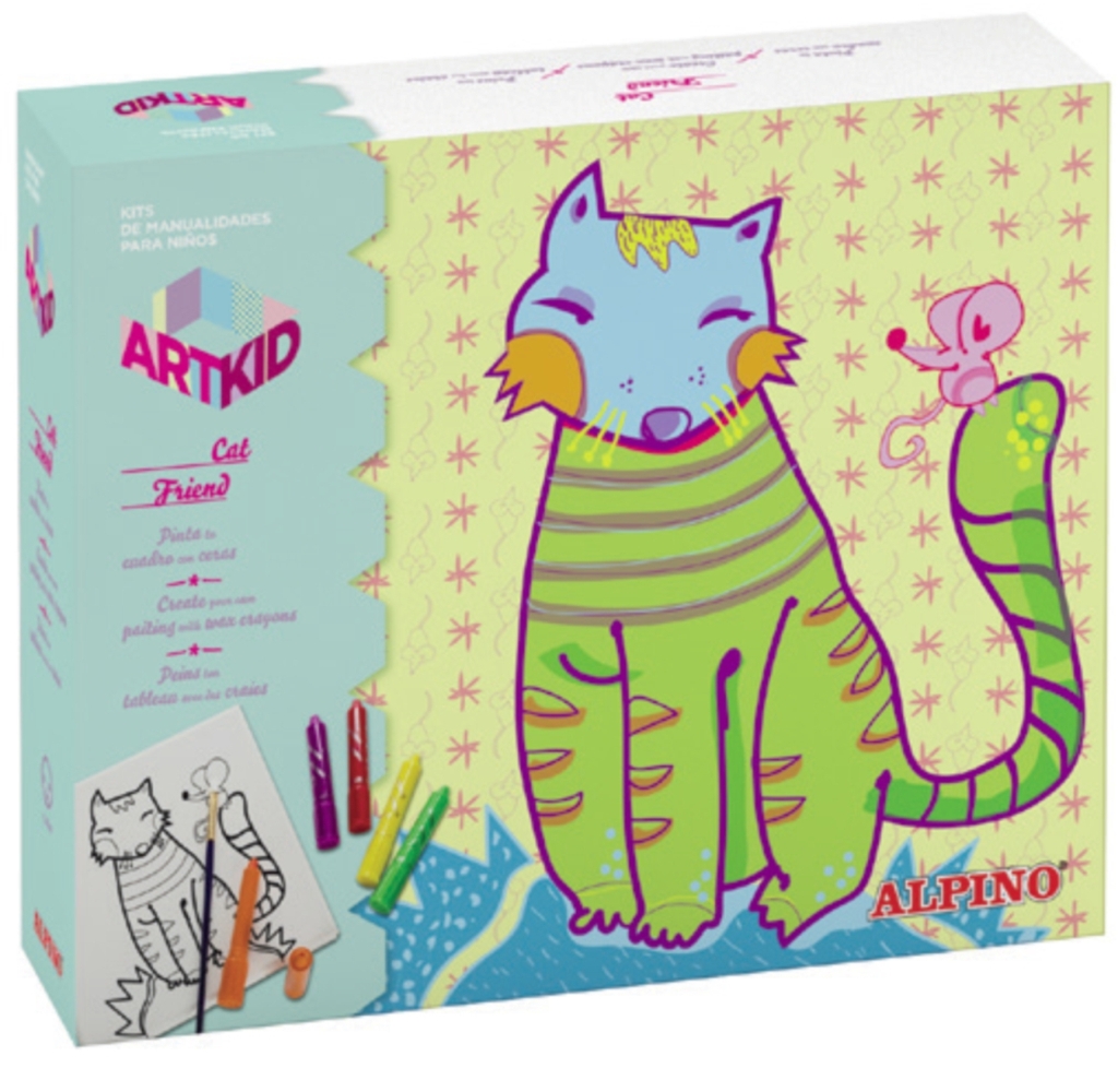 Cutie cu articole creative pentru copii, ALPINO ArtKid Cat Friend