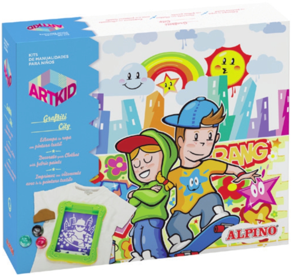 Cutie cu articole creative pentru copii, ALPINO ArtKid Graffiti City