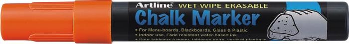 Marker cu creta Artline, pentru table de scris, varf 4.0mm - portocaliu