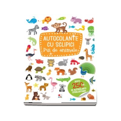 Autocolante cu sclipici. Pui de animale