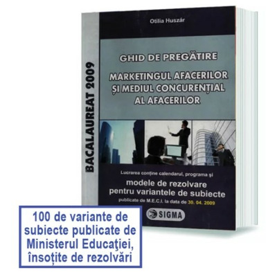 Bacalaureat la Marketingul Afacerilor si Mediul Concurential al Afacerilor