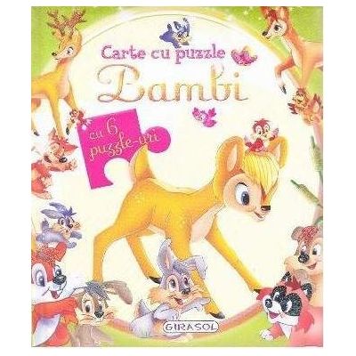 Bambi. Carte cu puzzle, cu 6 puzzle-uri