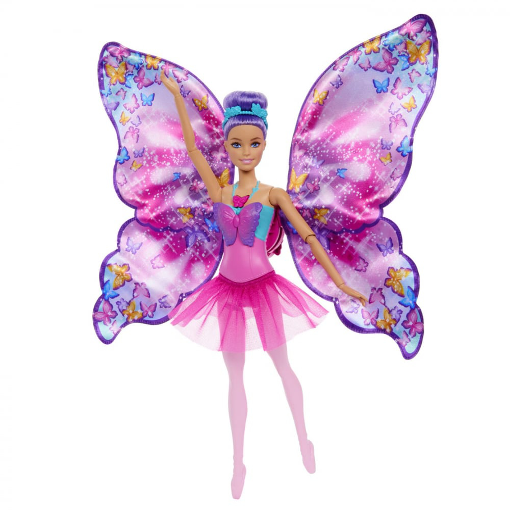 Barbie Dance and Flutter Doll with 2‑in‑1 Transformation papusa balerina transformabila