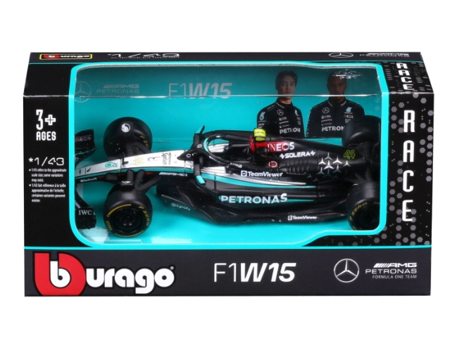 Bburago 1:43 Formula 1 Mercedes-AMG Petronas F1 W15 Team 2024 - Macheta Oficiala