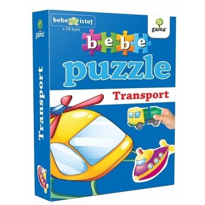 Bebe puzzle - Mijloace de transport (Contine 20 de piese de mari dimensiuni)
