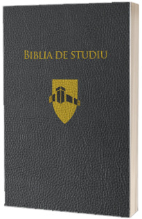 Biblia de studiu Andrews, editie de lux, coperta piele, neagra, margini aurii