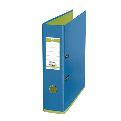 Biblioraft A4, plastifiat PP/PP, 80 mm, Oxford MyColour - bleu/verde deschis