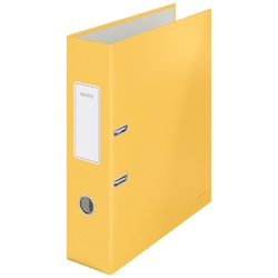 Biblioraft LEITZ 180 Cosy, carton laminat, A4, 80 mm, galben chihlimbar