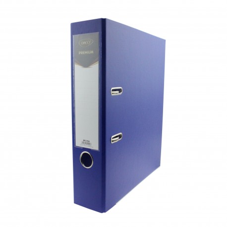 Biblioraft plastifiat 75mm Premium albastru