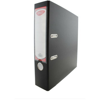 Biblioraft plastifiat 75mm Premium negru
