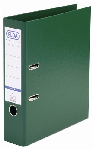 Biblioraft A4, plastifiat PP/PP, margine metalica, 80 mm, Elba Smart Pro  - verde