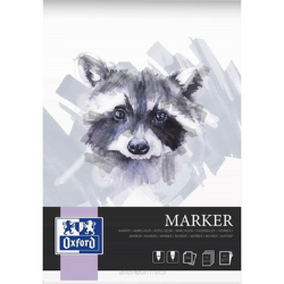 Bloc desen OXFORD Lettering Marker, A4, 15 file - 180g/mp, coperta carton - design raton