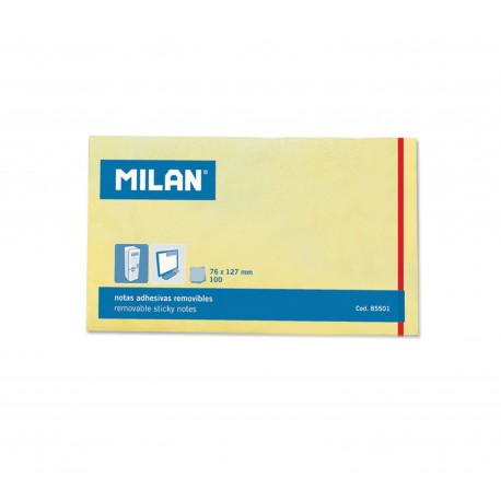 Bloc notes adeziv 125 x 76 Galben pal Milan