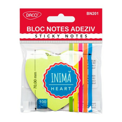 Bloc notes adeziv 7x7 mm Inima