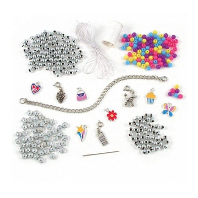 Bratari cu pandantive Galt, 300 de margele, 6 pandantive metalice, 8 ani+