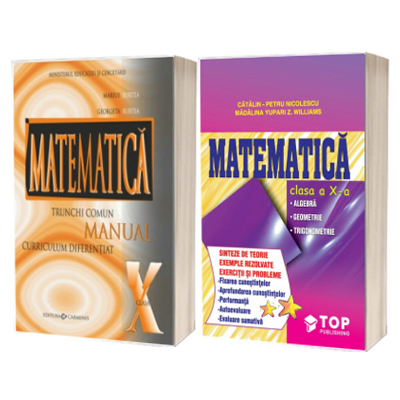Bundle matematica clasa a X-a - Manual editura CARMINIS, Marius Burtea si Culegere editura TOP PUBLISHING, Catalin Nicolescu