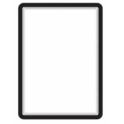 Buzunar magnetic pentru documente A4, cu rama color, 2 buc/set, DJOIS - rama neagra