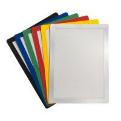 Buzunar magnetic pentru documente A4, cu rama color, neagra, 2 buc/set, Jalema