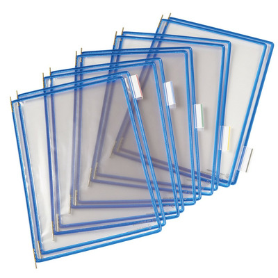 Buzunare prezentare pentru display, A4, (10 buc/set), rama metalica, DJOIS - albastru