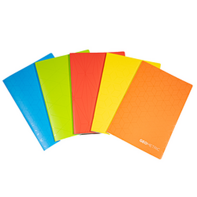 Caiet A4, 60 file, 80gsm, coperta carton 300gsm, design geometrics - matematica