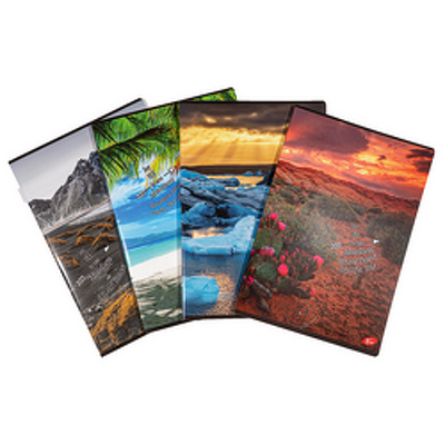 Caiet A4, 60 file, 80gsm, coperta carton 300gsm, design nature - dictando