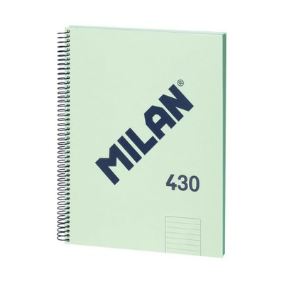 Caiet A4 80 file romana cu spira MILAN verde